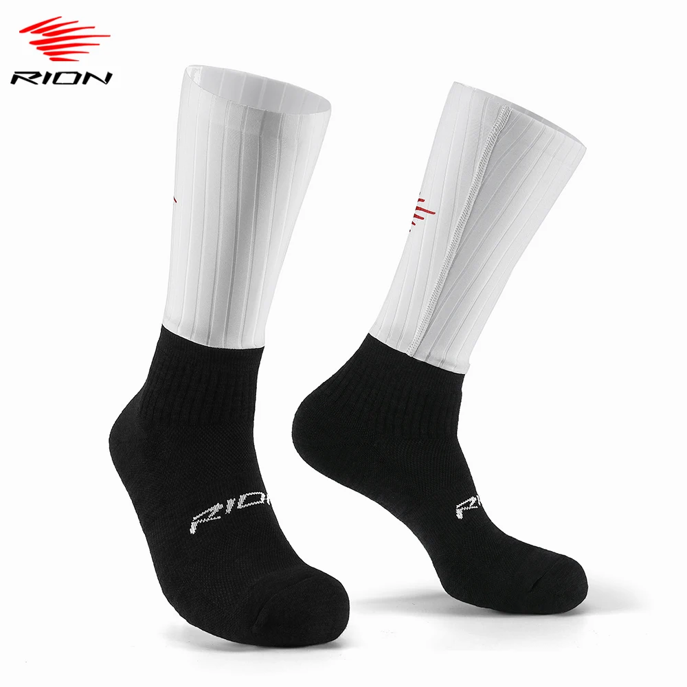 RION Cycling Socks Men Women Sports Wear Bike Running Basketball Football Accessories Mid Calf Breathable All Seasons Unisex