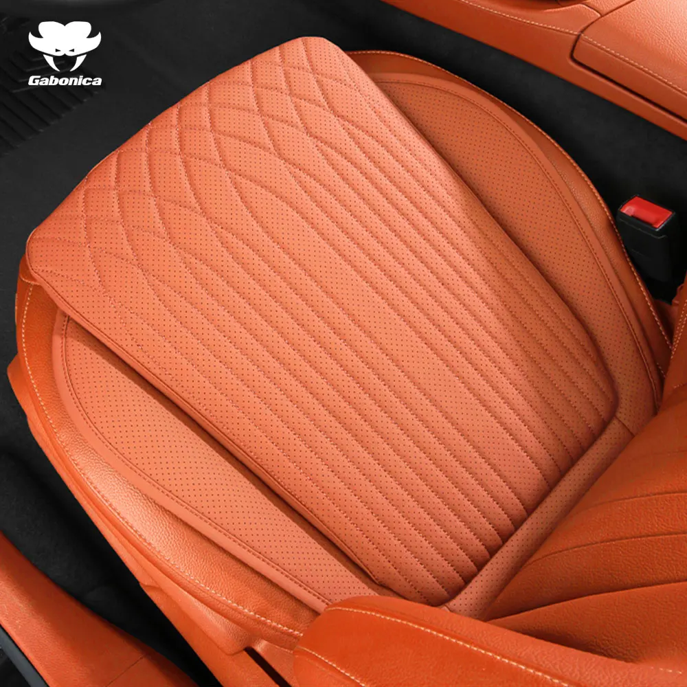 Car Seat Cushion Memory Foam Soft PU Leather Seat Booster Cover Protector For Porsche Macan Cayenne Panamera 718 Car Accessories