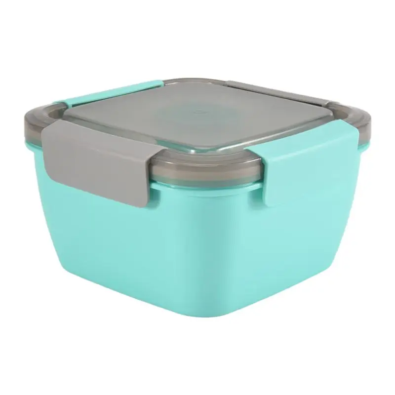 J1UL1N 1500Ml Salad Bowls Salad Dressings Container With 3 Compartments For Salad Toppings