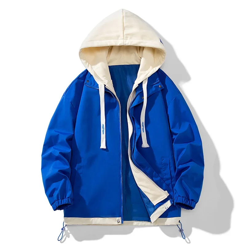 

2023 Men's Spring Thickened Trendy Loose Outdoor Spring and Autumn Windproof Hooded Men's Jacket