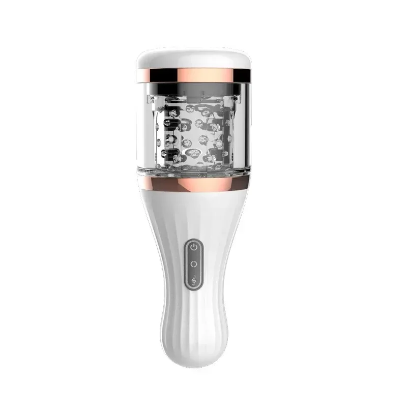 Self Pleasure Automatic Piston USB Rechargeable Intelligent HandsFree Telescopic Rotating Male Masturbator Toy for Men