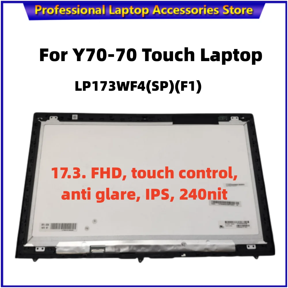 

For Lenovo Y70-70 Touch Laptop 17.3" 30PIN FHD LCD Screen Touch Assembly Replacement FRU 5D10G59769 LP173WF4-SPF1