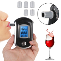 Alcohol Tester Mouthpieces Professional Digital Breath Breathalyzer LCD Dispaly Mini Breathalyzer Driving Breath Alcohol Tester