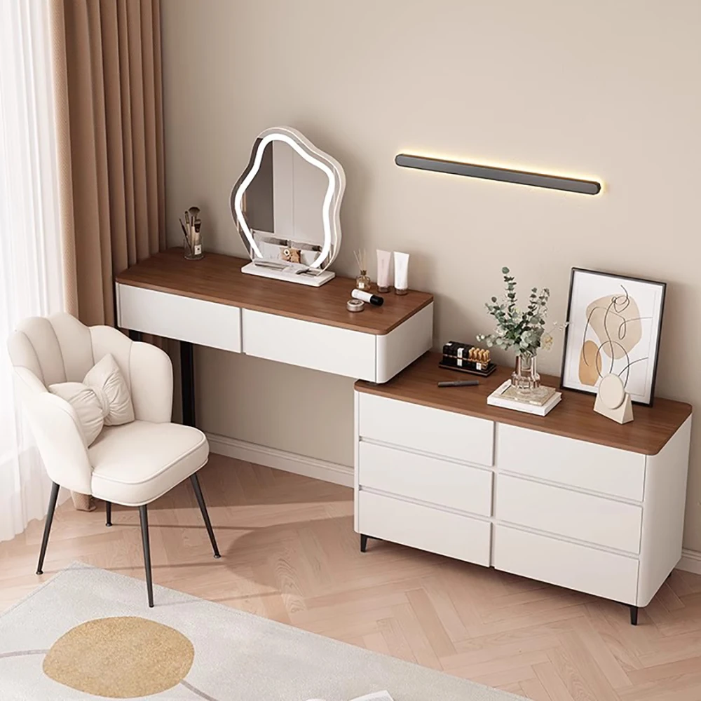 

Fashion Elegant Vanity Table Girls Glamour Aesthetic Nordic Vanity Table Modern Delicacy Meuble Coiffeuse Bedroom Furniture