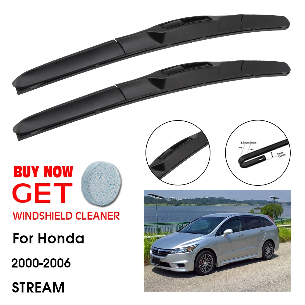 

Car Wiper For Honda STREAM 24"+14" 2000-2006 Front Window Washer Windscreen Windshield Wipers Blades Accessories