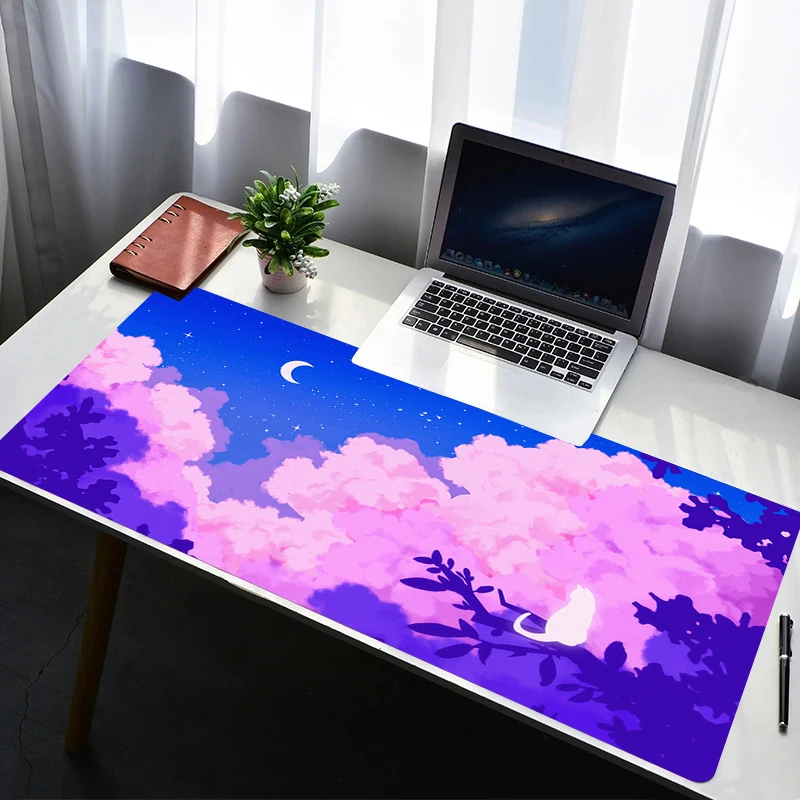 

Mouse Pad PC Non Slip Rubber Cartoon Mousepad Laptop Gamer Cabinet Keyboard Pad Office Computer Gaming Desk Clouds Cat Mouse Mat