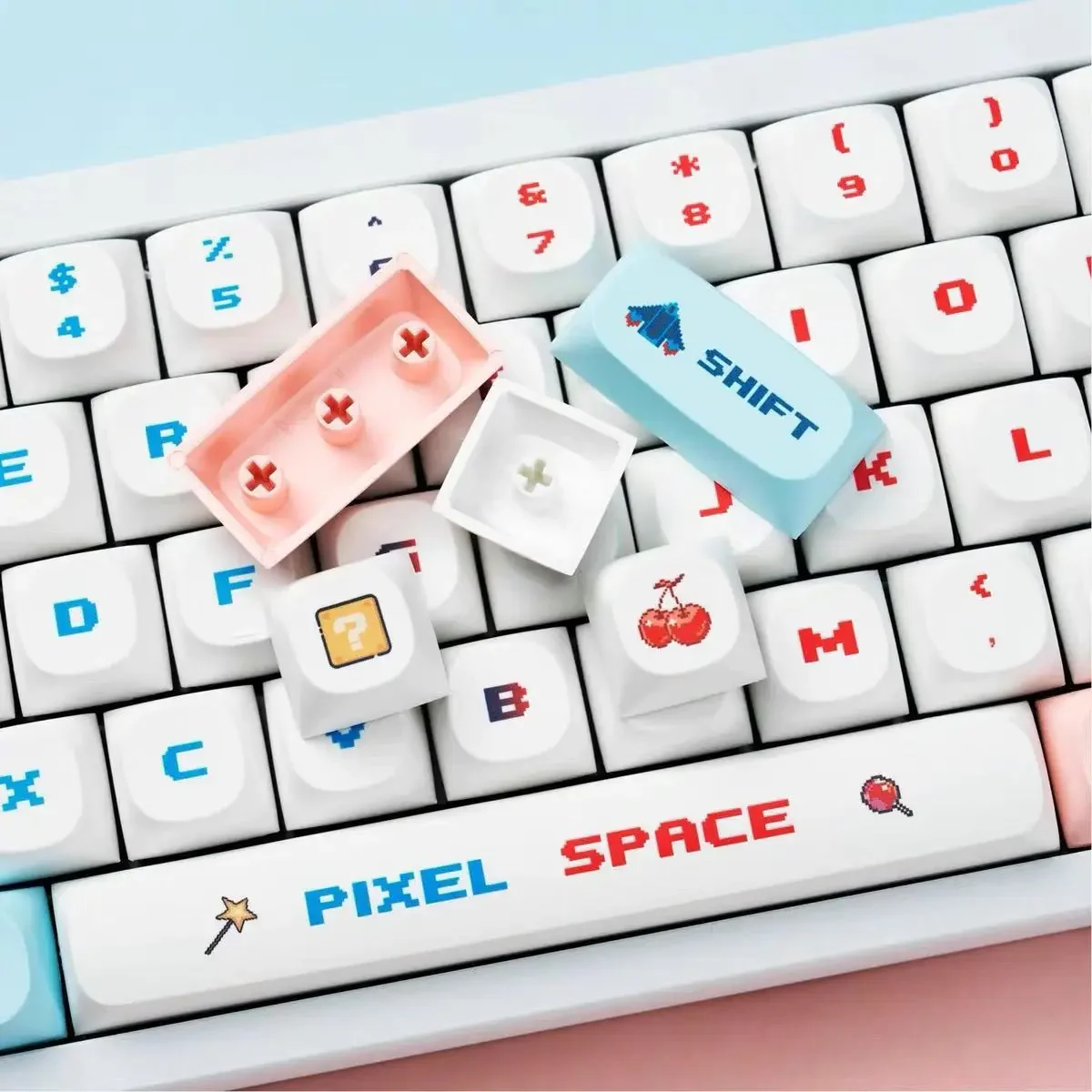 Pixel Keycap MA XDA Sublimazione PBT Tastiera meccanica Ragazze carine 68/75/96/98/100
