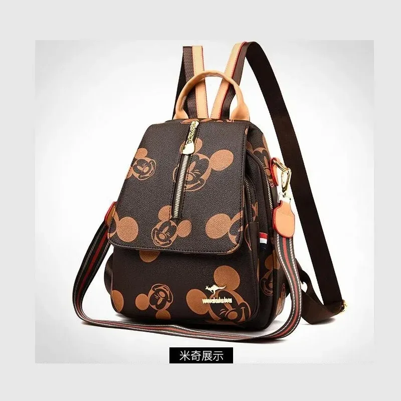 Disney 2024 New Fashion Mickey Ladies Backpack High Quality Large Capacity Multifunctional High-end Storage Ladies Backpack