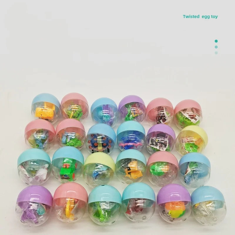 55x47mm Semi Transparent Oval Macaron Capsules Ball Twisted Egg Ball Twisted Egg Toddler Toy Festival Party Gift