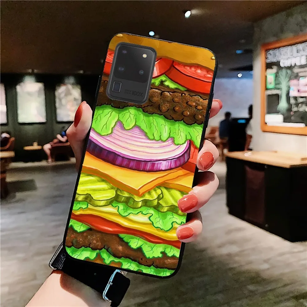 Food Hamburger Pizza Bread Phone Case For Samsung S 9 10 20 21 22 23 30 23 24 Plus Lite Ultra FE S10lite Fundas