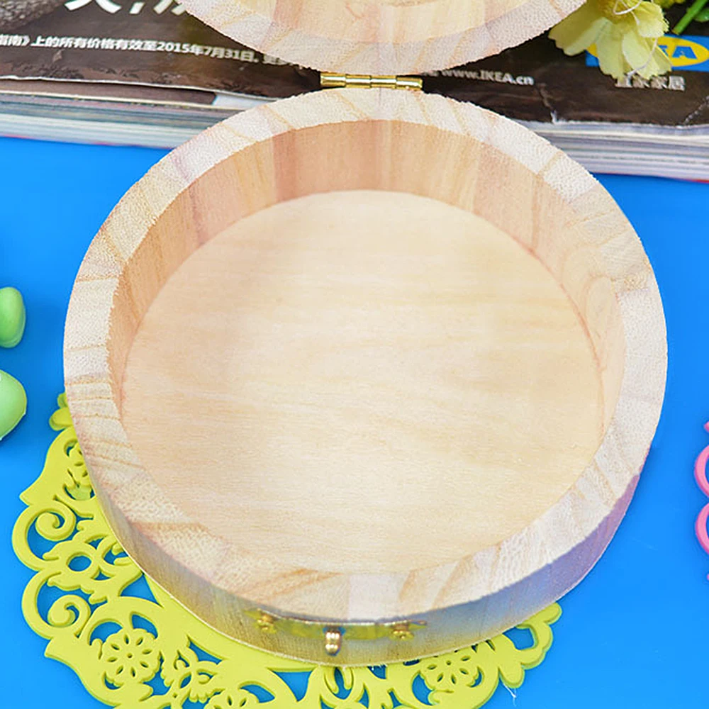 Personalized Antique High-end Wooden Round Storage Box Wooden Box Gift Box