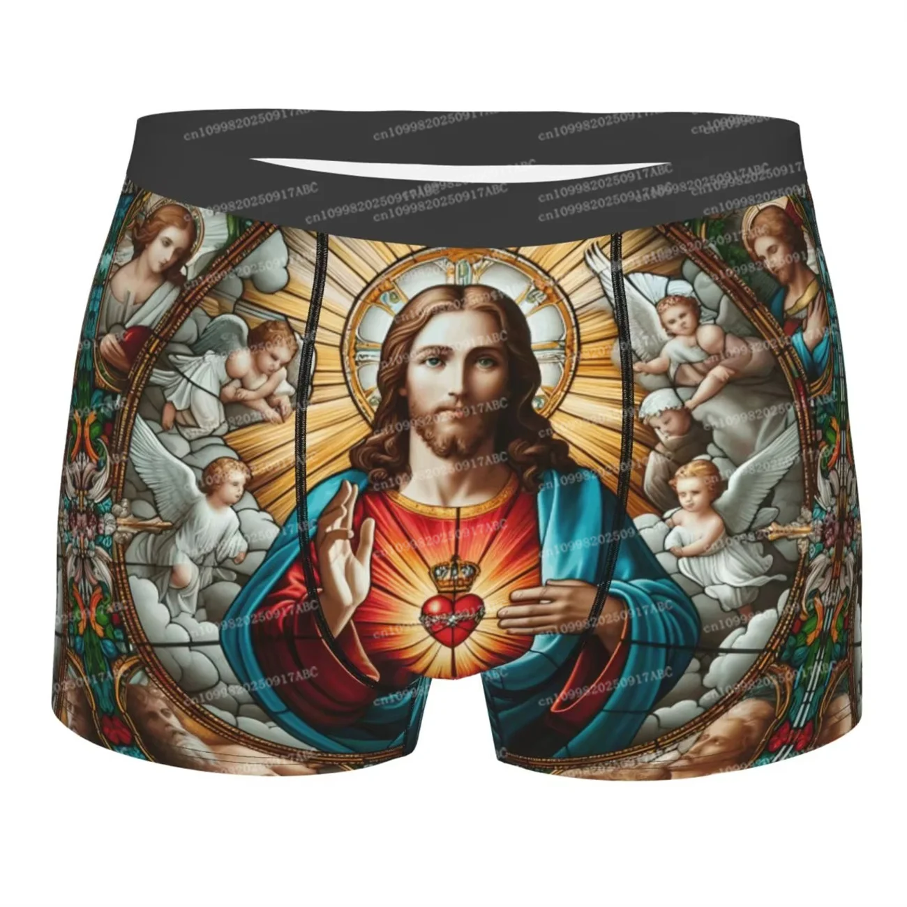 

TSacred Heart Of Jesus Men Underwear Christian Catholic God Briefs Shorts Panties Underpant Women Underwear Couple Underpants