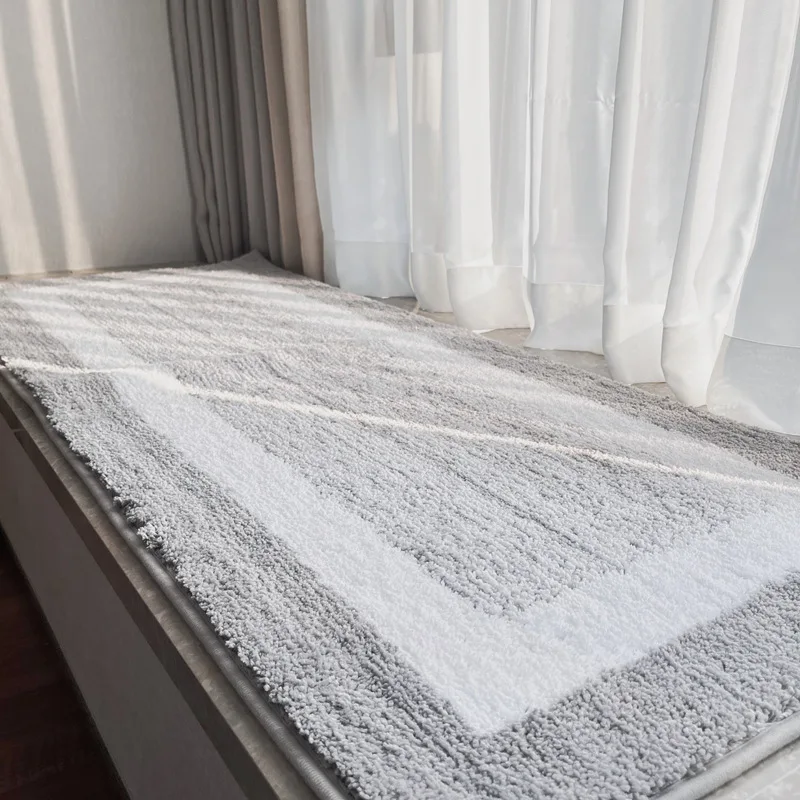 Bedside Soft Carpet Long Strip Bedroom Entrance Doormat Long Hair Thickened Bedroom Carpet Kitchen Mat Non-slip Absorbent Rugs