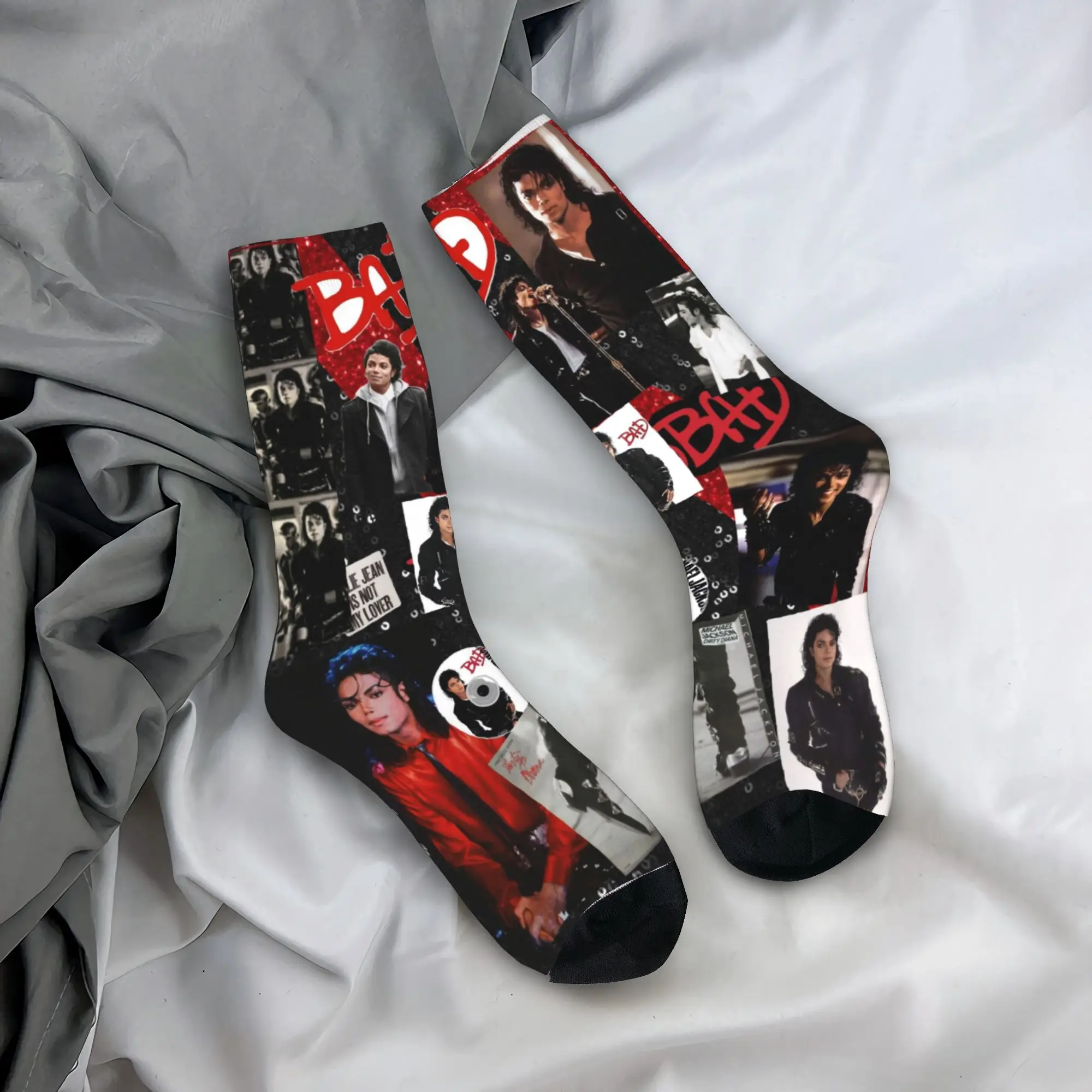 Hip Hop  Men Women Socks Michaels Jacksons The King of pop Merchandise Comfortable  High Quality Socks All Season