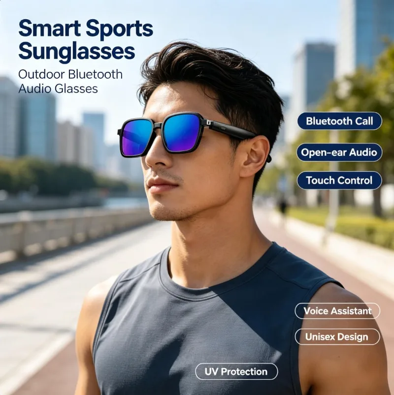 2026 2026 New Smart Sports Sunglasses Unisex, AI Translation Bluetooth Call Music Playback UV Protection Eyewear - Aliexpress Deal