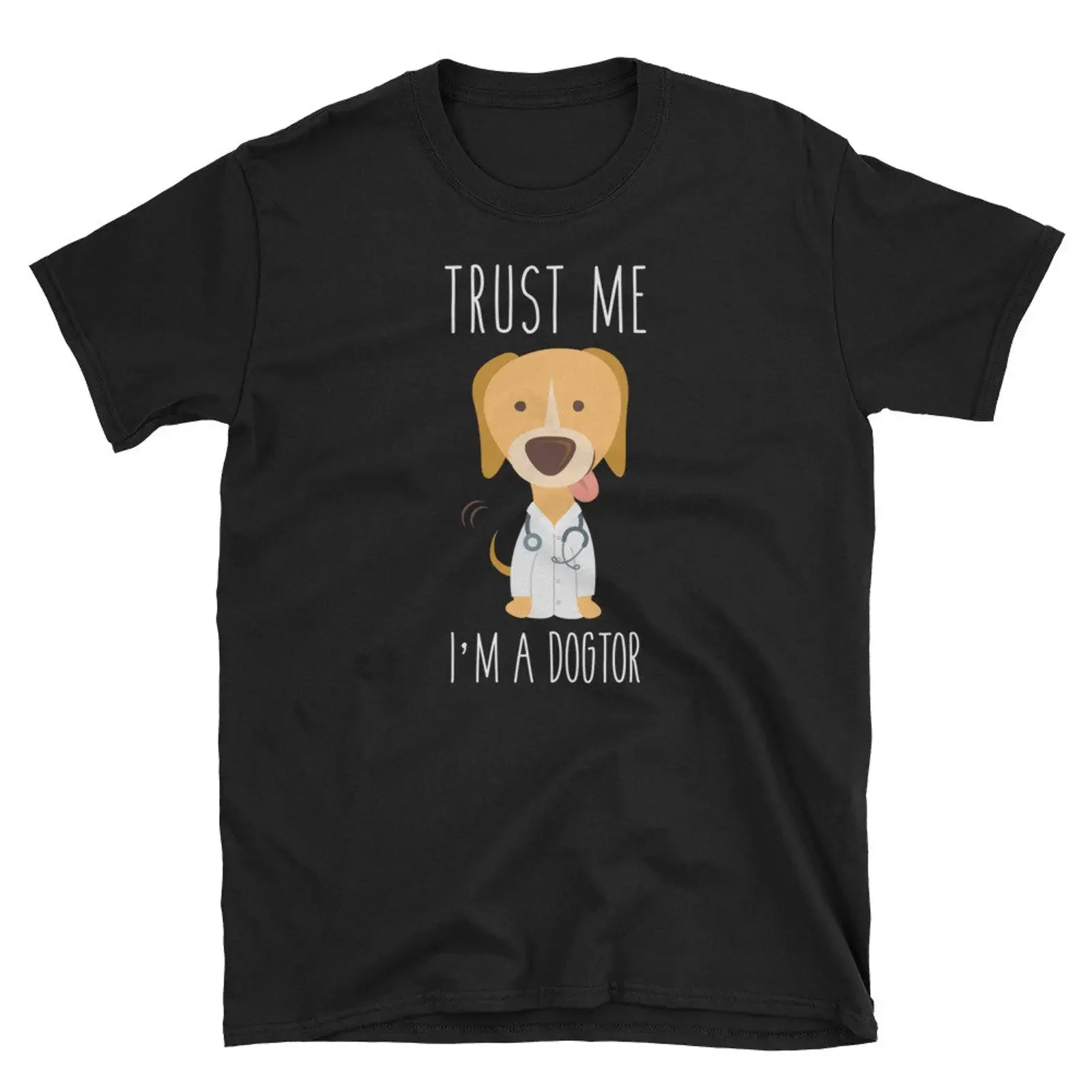 Dogtor T Shirt Cute Dog Pun Lover  vintage Washed Stylish Breathable homme Versatile Soft Casual graphic streetwear