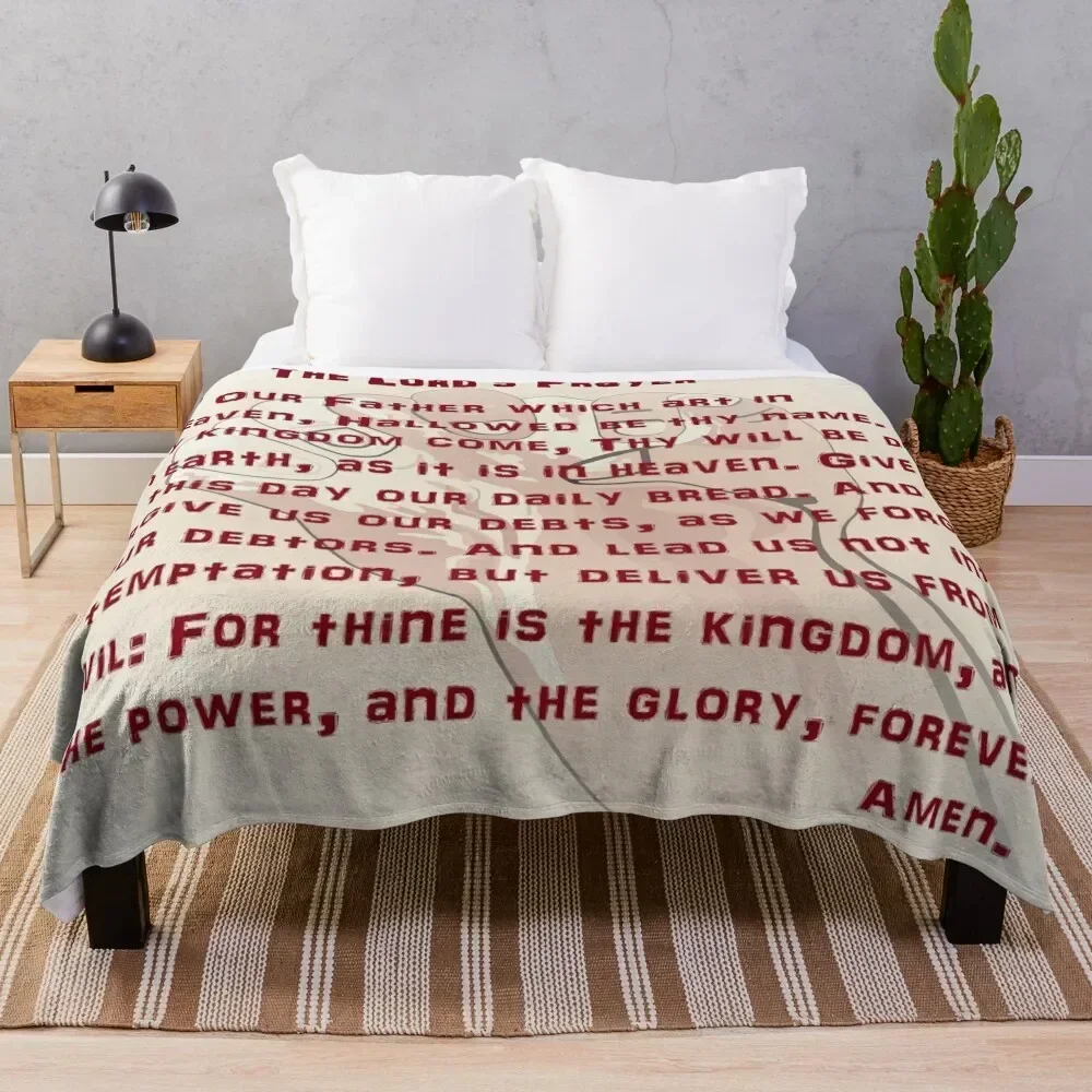 

The Lord's Prayer Throw Blanket All Season Lightweight Soft Blanket for Bed