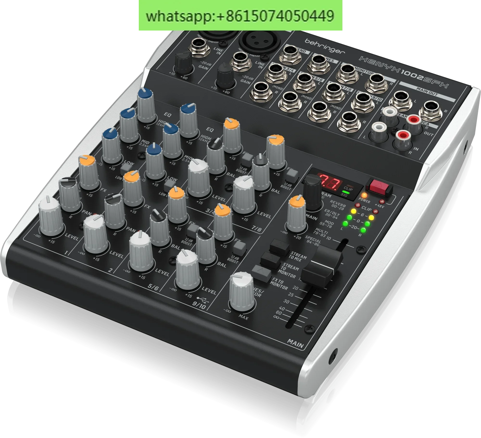 BEHRINGER 1002SFX Premium 10-Input 2-Bus Mixer Professional Premium,ltra-low noise,high headroom analog mixer