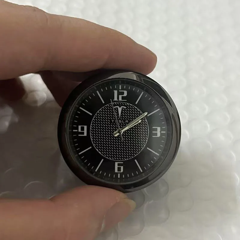

For Tesla Model 3 Model S Model X Model Y Roadster SpaceX Car Auto Parts Mini Car Clock Air Vent Dashboard Decorative Sticker