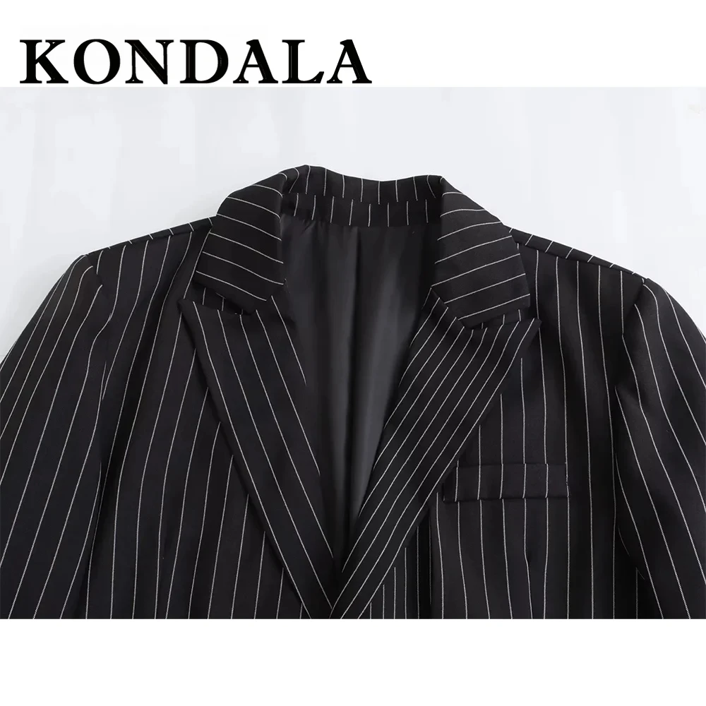 KONDALA 2025 Wiosna Lato Eleganckie Żakiety Biurowe Modne Casualowe Jednolite Kolorystycznie Jednorzędowe Eleganckie Oversize'owe Narzutki Damskie