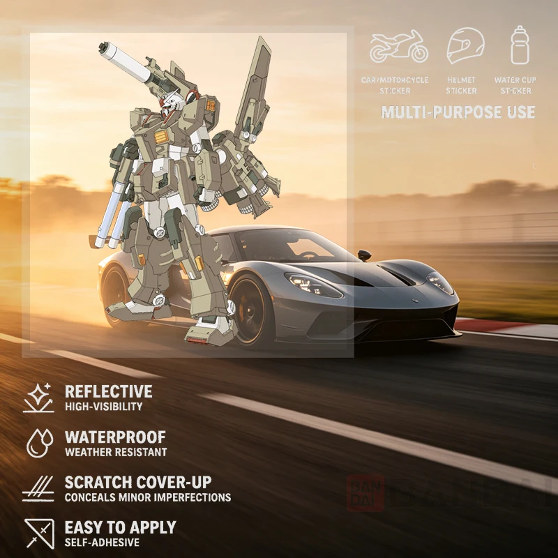 Car Stickers Mecha Robot Vinyl Decal Waterproof Die Cut Scratch Resistant for Car Body Fuel Tank Trunk Auto Decor