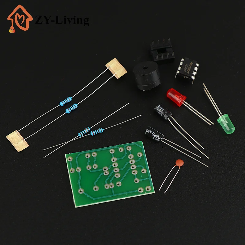 NE555 DIY Kit - LED Flasher & Signal Generator Circuit With PCB For Electronics Education & Solder Practice