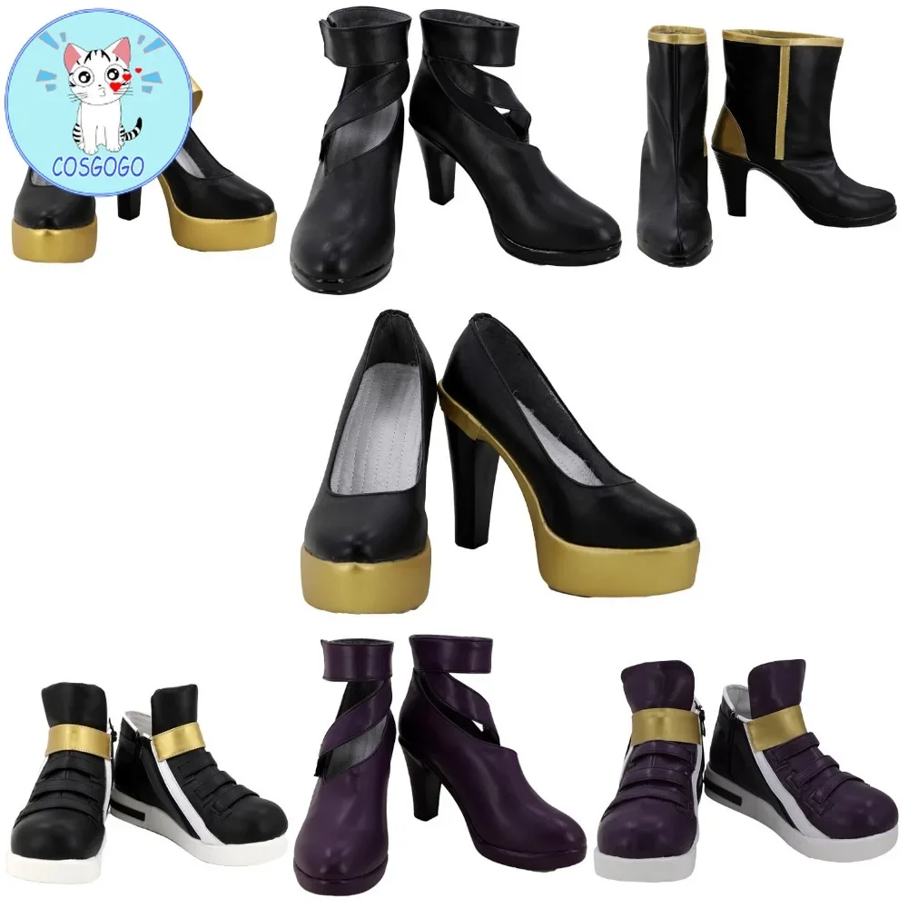 Bottes de cosplay sur mesure pour femme, chaussures de jeu LOL, Kaisa Akali, Evelynn, Ahri, n'importe quelle taille, Halloween, jeu de rôle