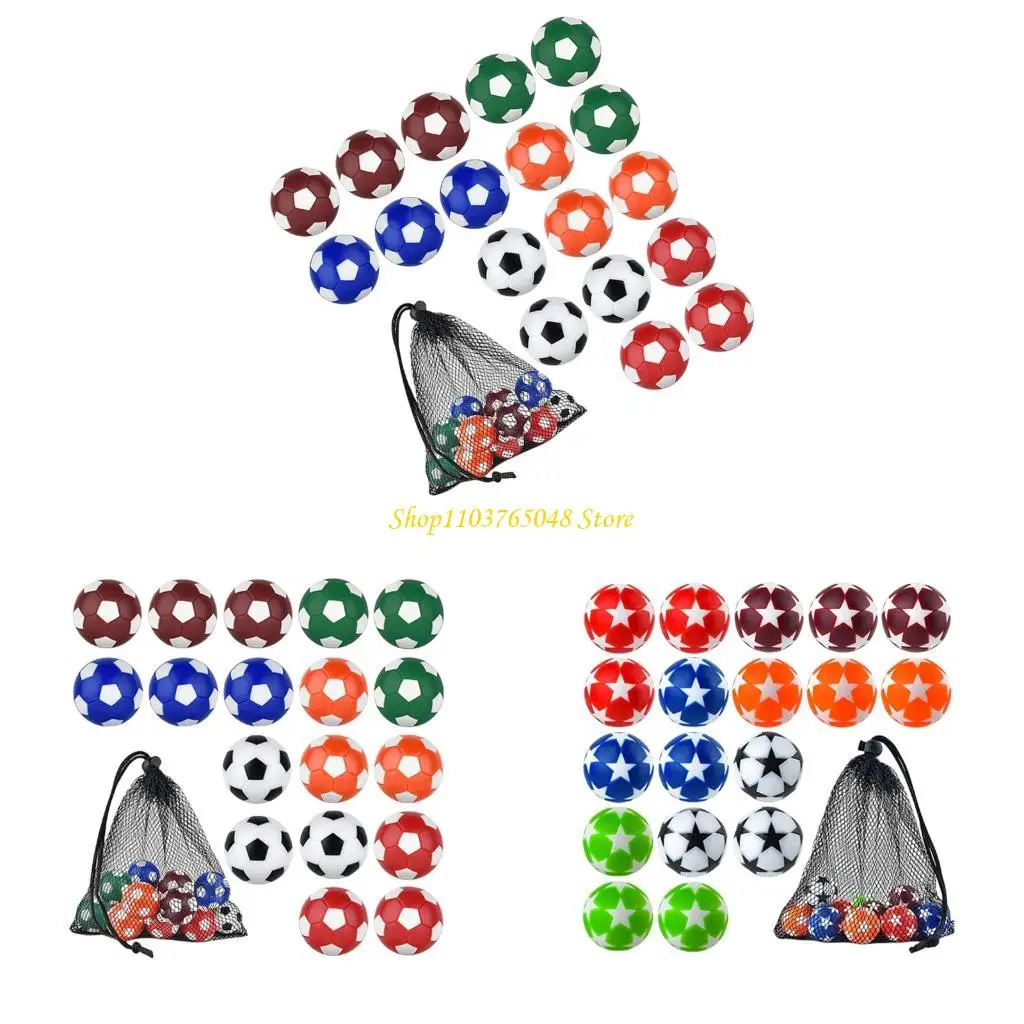 

R53E 18Pcs 32mm Foosballs Table Balls Official Tabletop Game Balls Table Game Small Football Table Soccer Balls Game Accessor