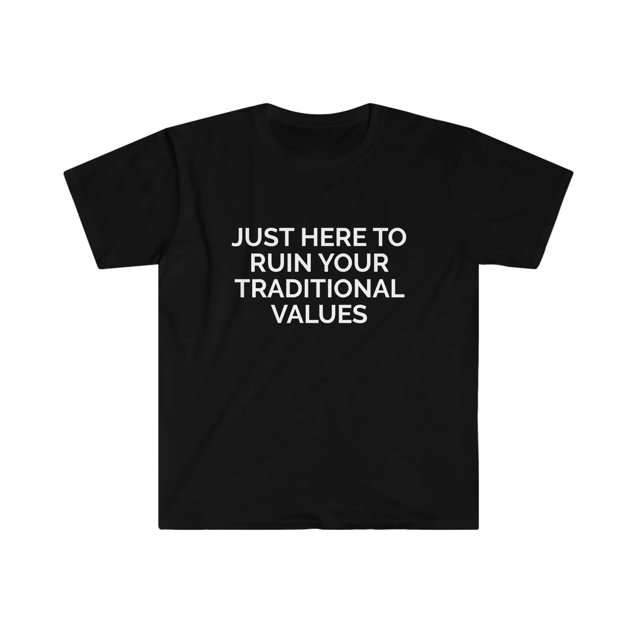 Just Here to Ruin Traditional Values Pro Equity and Diversity Softstyle T Shirt