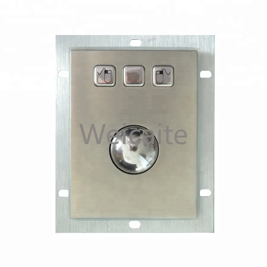 Mouse de computador de aço inoxidável de metal com trackball ou touchpad