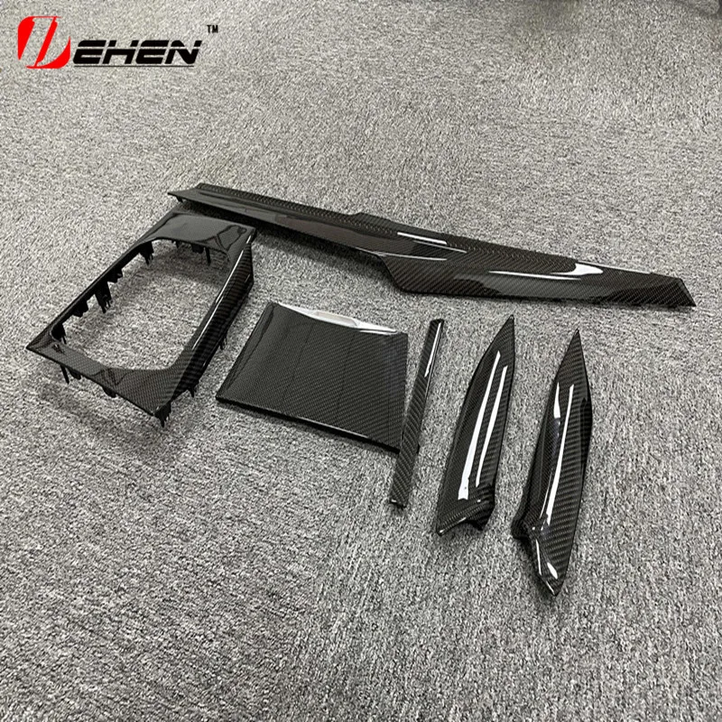 

For BMW 3 4 Series G20 G22 G26 I3 I4 G42 Facelift 2020-2026 Car Center Console Dashboard Side Gear Panel Dry Carbon Fiber LHD