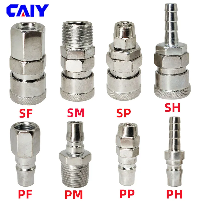 

Pneumatic Fitting Quick Coupler Connector Quick Release Fitting Coupling Air Hose Compressor Accessories SP20 PP20 SH20 PH20