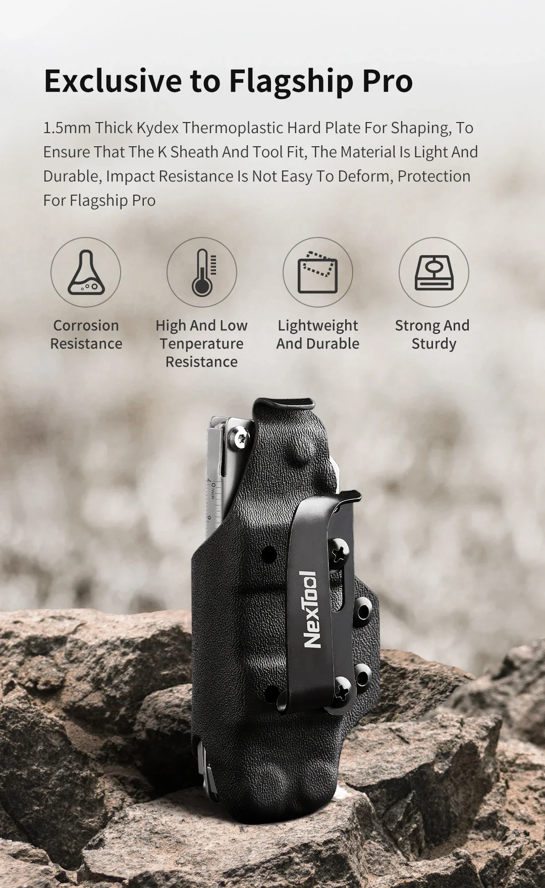 Nextool Флагманский Pro Складной нож Поясная сумка Kydex Тактический многофункциональный инструмент K Оболочка Мультитул EDC Чехол с фиксированным держателем лезвия Инструменты Оболочка