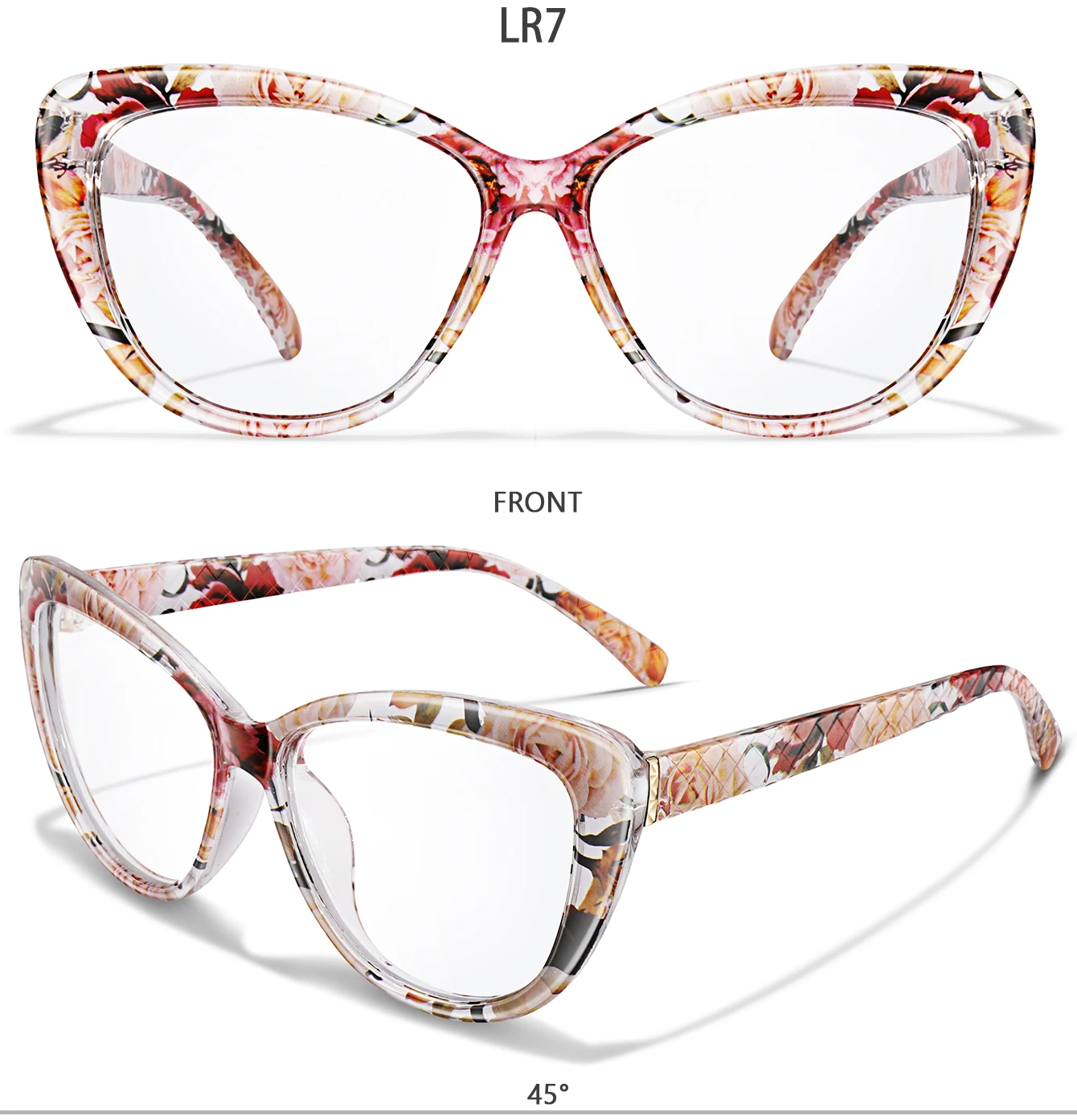 Casual Lesebrille Sexy Cateye Transparent Unisex Rahmen Magazin Leser Vergrößerung Brillen Presbyopie Brillen D 0 ~ 4,0 – Detail 5