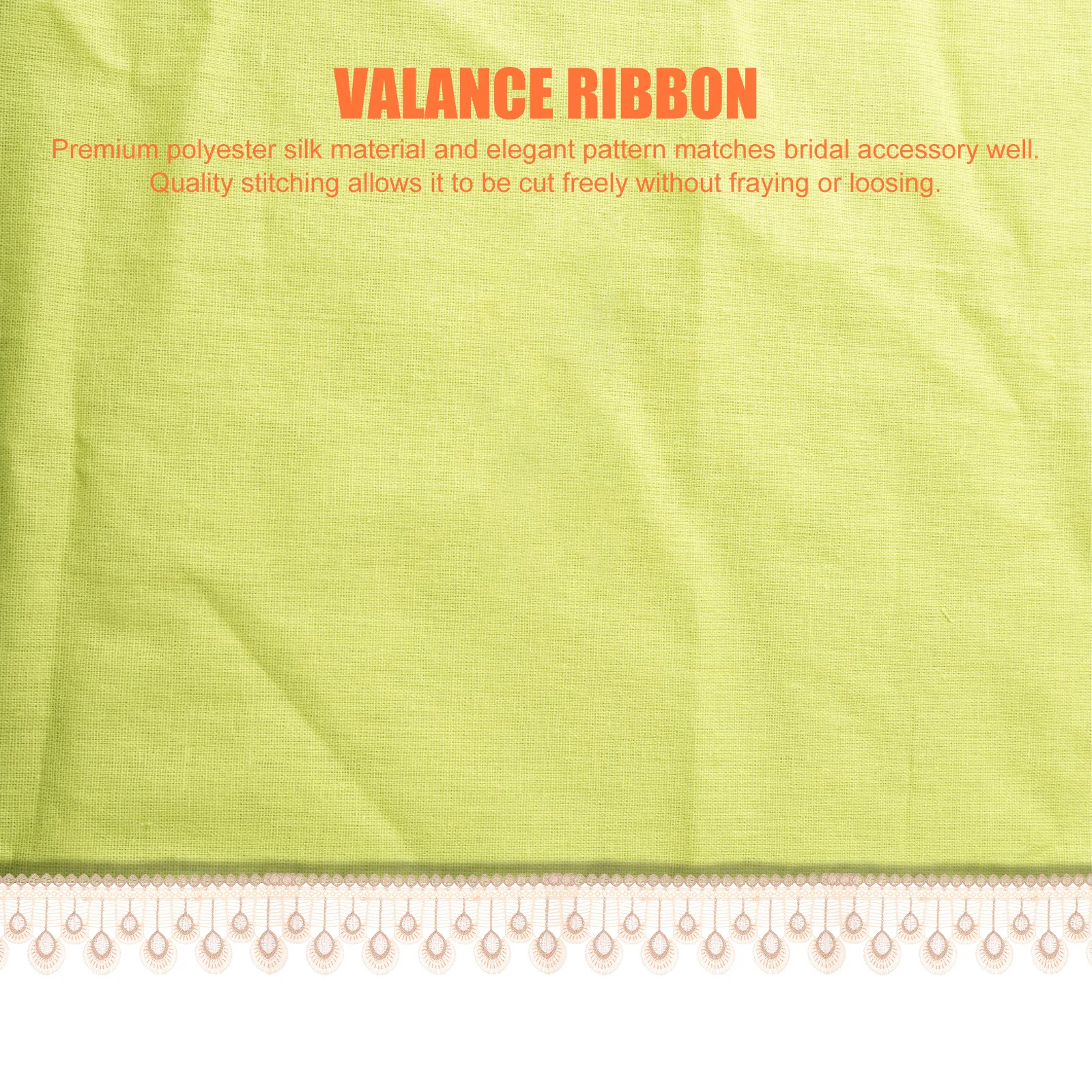 

DIY Curtain Trim Polyester Silk Valance Edges Versatile Design Pattern Elegant Tulle Lace Trim DIY Curtain Edges