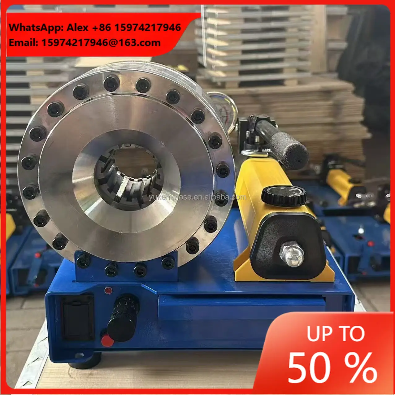Portable Hydraulic Hose Crimping Machine Pump Engine Motor High Efficiency 12V 3.7kW 7 Sets Dies Competitive Price