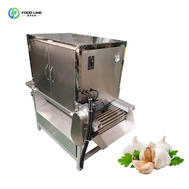 Customized Automatic Electric Garlic Peeling Machine Chain Type Conveyor Design High Efficiency Garlic Skin Remover Machine