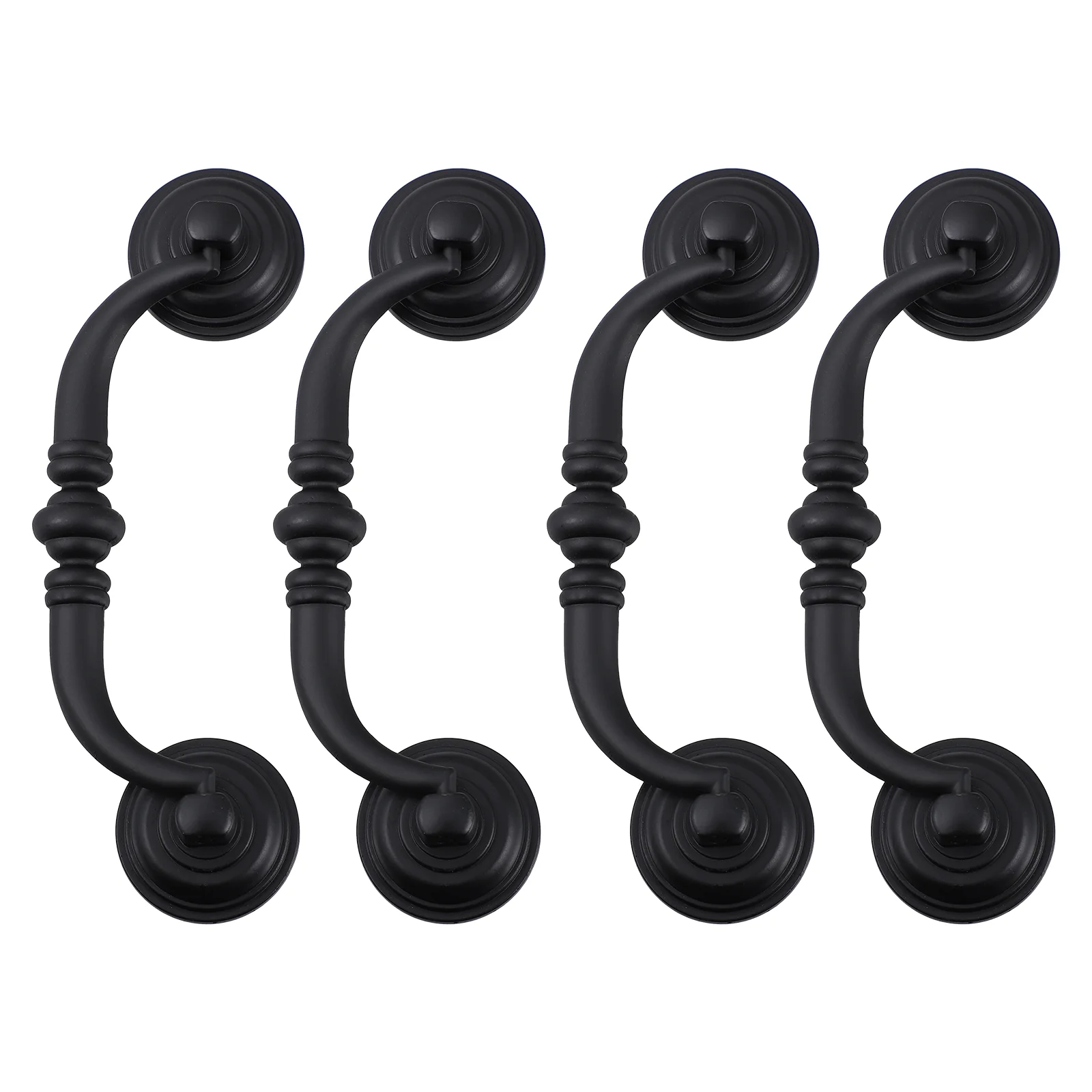 

4 Pcs Lace Handle Drawer Handles Pulls Furniture Accessories Knob Cabinet Door Black Wardrobe Home Decoration