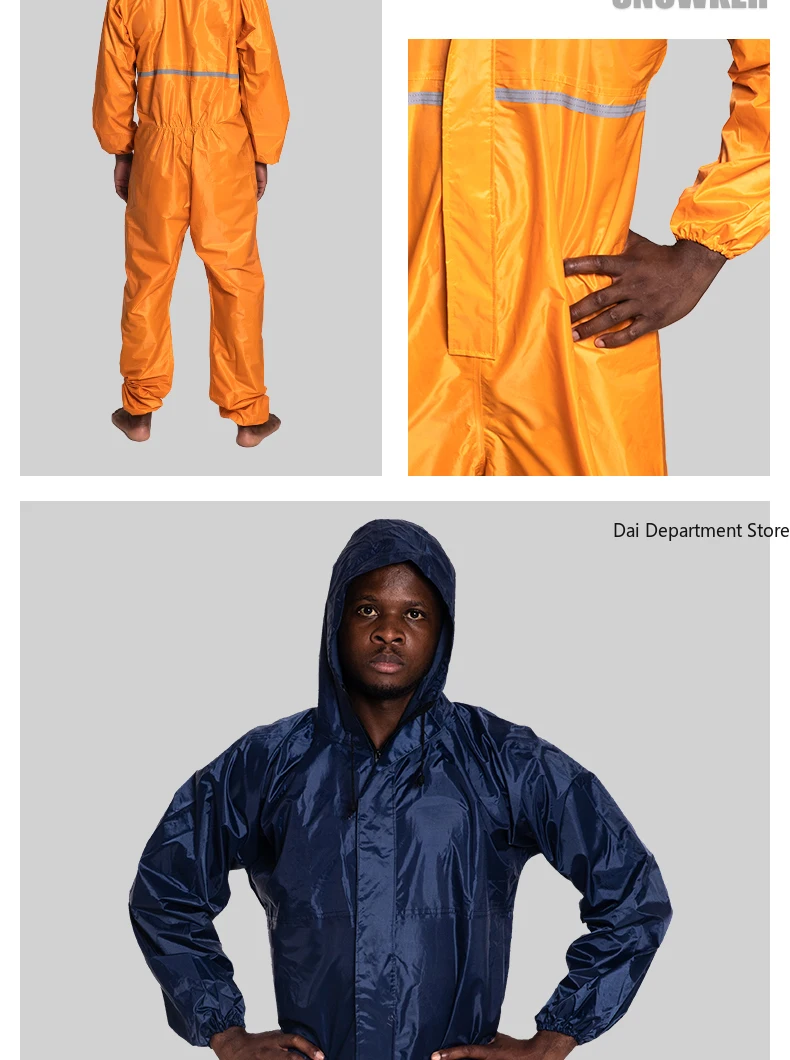 New Conjoined raincoats overalls motorcycle raincoat fission rain suit rain coat oil-proof and paint dust-proof safety clothing