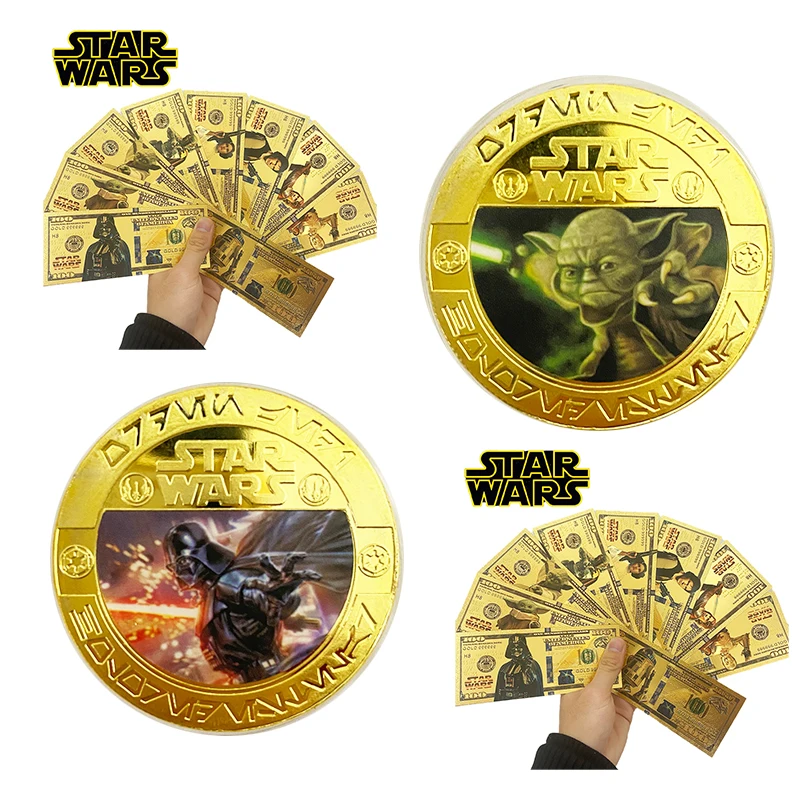 STAR WARS-Cartes dorées de collection de billets de banque, cadeaux commémoratifs, cadeaux de fête, collection de bandes dessinées, loisirs de collection, périphérie