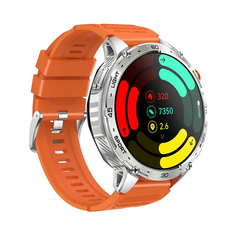 Новое поступление 2025 года K69, умные спортивные часы на открытом воздухе, фонарик BT Call, несколько спортивных режимов, IP67, водонепроницаемый календарь с трекером сна