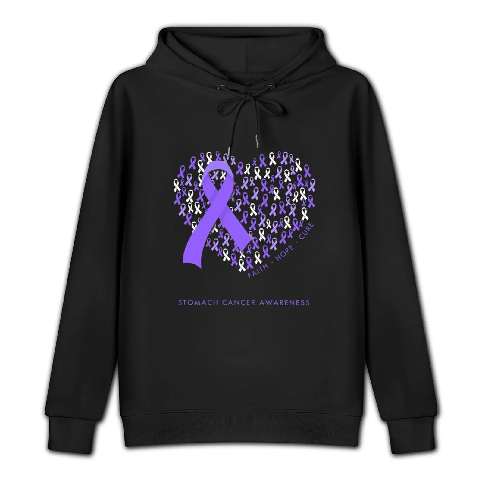 Faith Hope Love Stomach Cancer Awareness Cancer Ribbon Heart Pullover Hoodie clothes for men new hoodies and sweatshirts