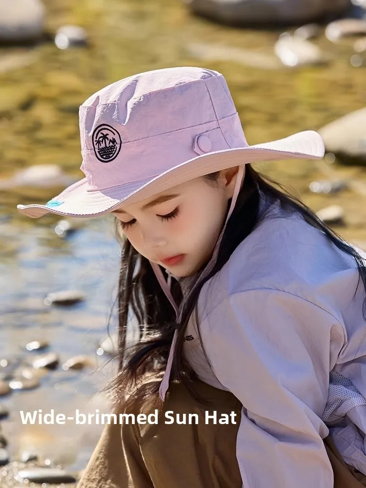 

Детская кепка Fiing, новая летняя кепка с защитой от солнца, горная шляпа для мальчиков и девочек, солнцезащитная кепка с большими полями и защитой от ультрафиолета, повседневная кепка...