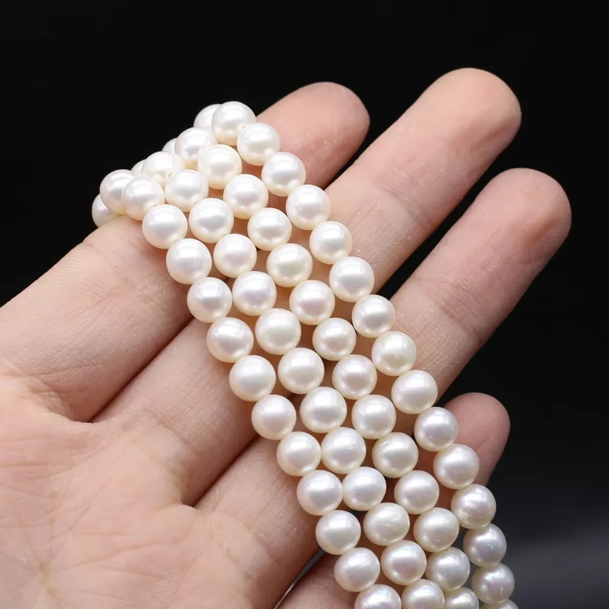 High Quality Natural Freshwater Non-nuclear Pearl Beads Round Loose Beads for Jewelry Making DIY Bracelet Necklace Accessories