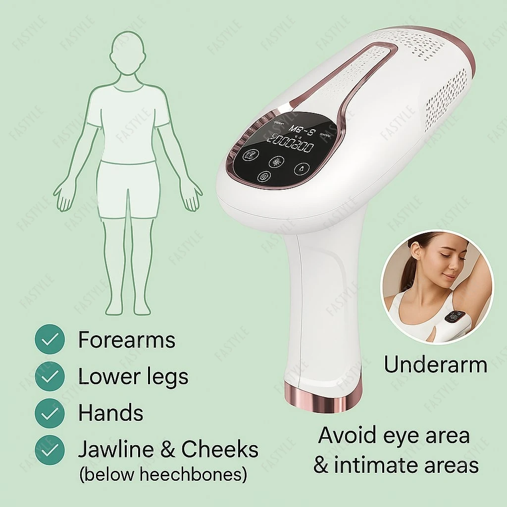 990000 ومضات جهاز إزالة الشعر بالليزر IPL مزيل الشعر الدائم غير المؤلم للجسم بيكيني الوجه مع نتائج جودة الصالون في