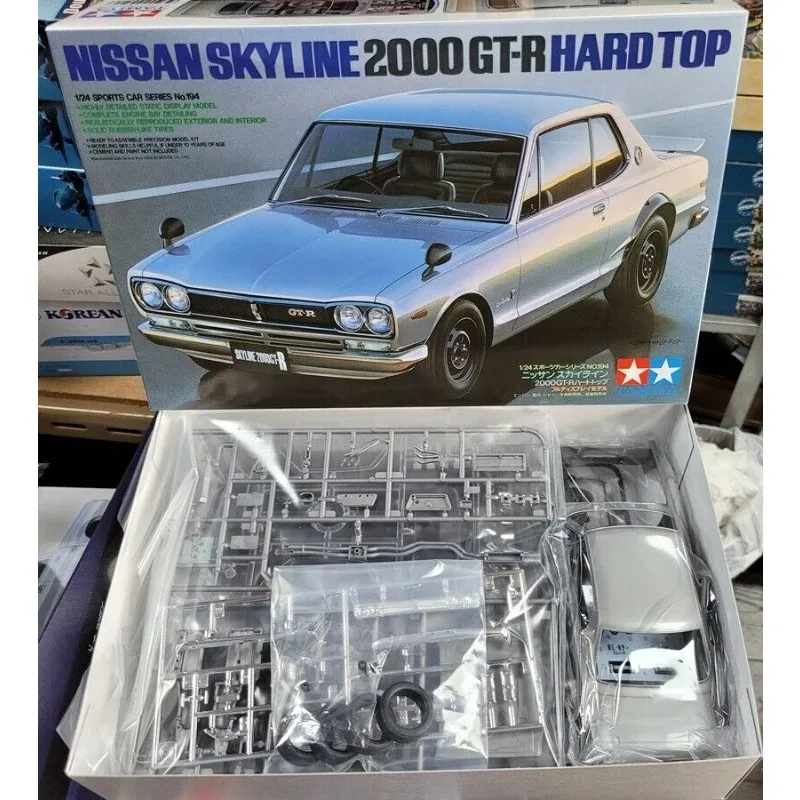 Tamiya 1/24 Nissan Skyline 2000 GT-R Hard Top Plastic Model Kit 24194 DIY Assembly Static Car Model Hobby Toy for Adults