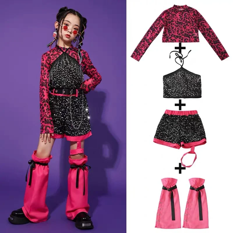 Children's Jazz Dance, Street Dance Costumes, Color Coded Dopamine Dance, Children's Runway Fashion Performance Costumes