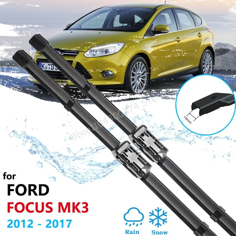 

for Ford Focus 3 2012~2017 MK3 Car Wiper Blades Front Window Windshield Windscreen Car Accessories Stickers 2013 2014 2015 2016