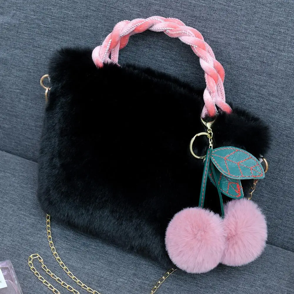 Fashion Women Handbags Winter Furry Ladies Soft Plush Clutch Purse Shoulder Bags Casual Plush Tote Bag Messenger Bag