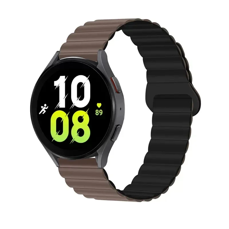 Magnetic Loop For Samsung Galaxy watch 6/5 pro/4/Classic/active 2 20mm 22mm band Silicone link bracelet huawei GT 2-2e 3-4 strap image 4